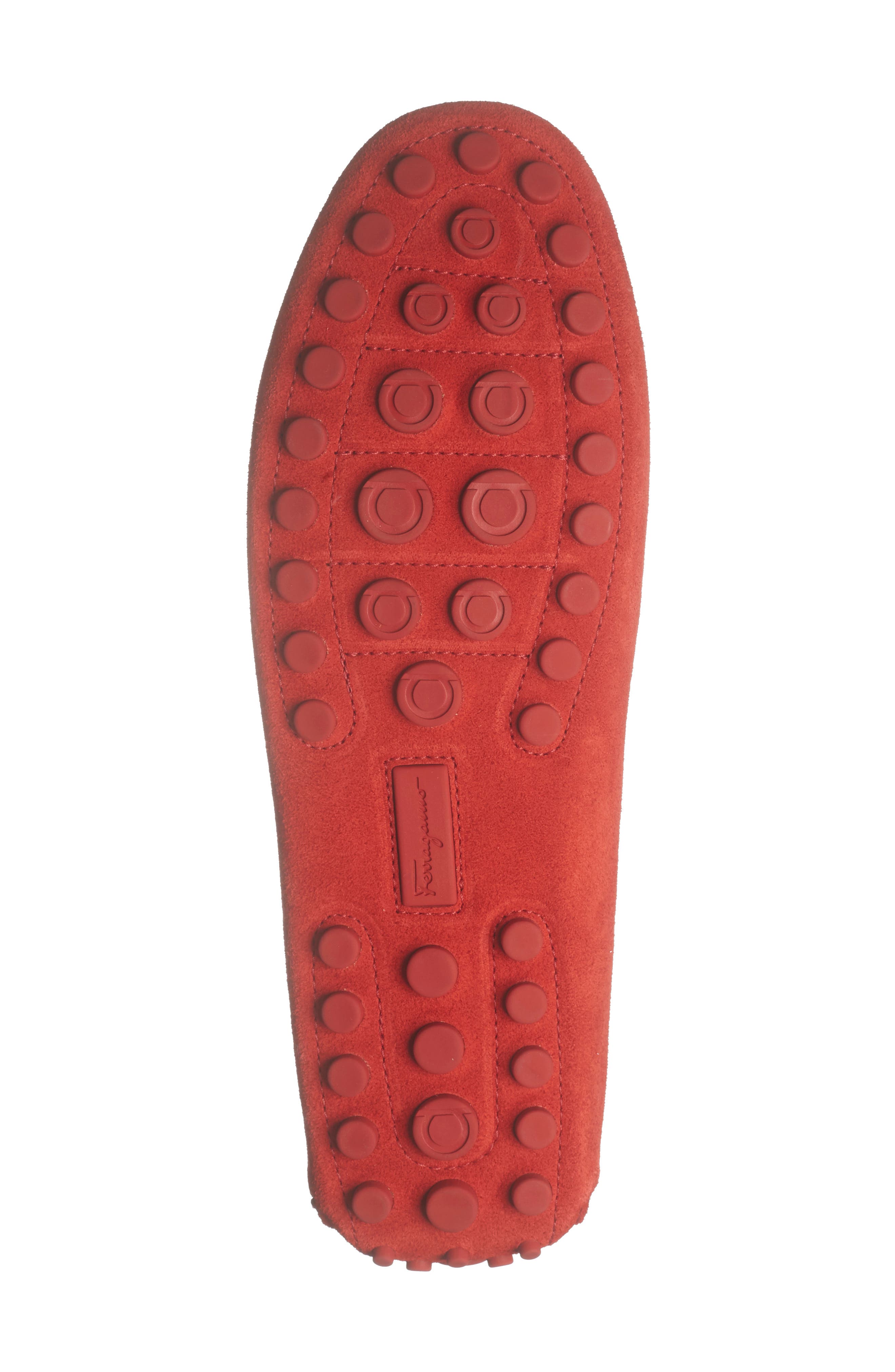 FERRAGAMO Suede Loafer, Alternate, color, Red