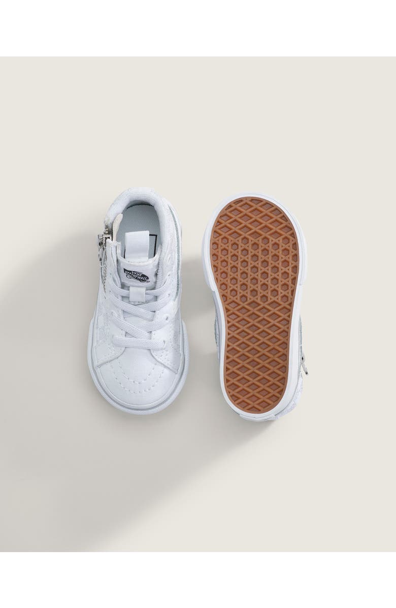 Vans Kids' Sk8-Hi Reissue Side Zip Sneaker, Alternate, color, Metallic Checkrbrd Silver