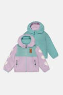 Deux par Deux Reversible Mid-Season Fleece Heart Sleeve Hooded Jacket