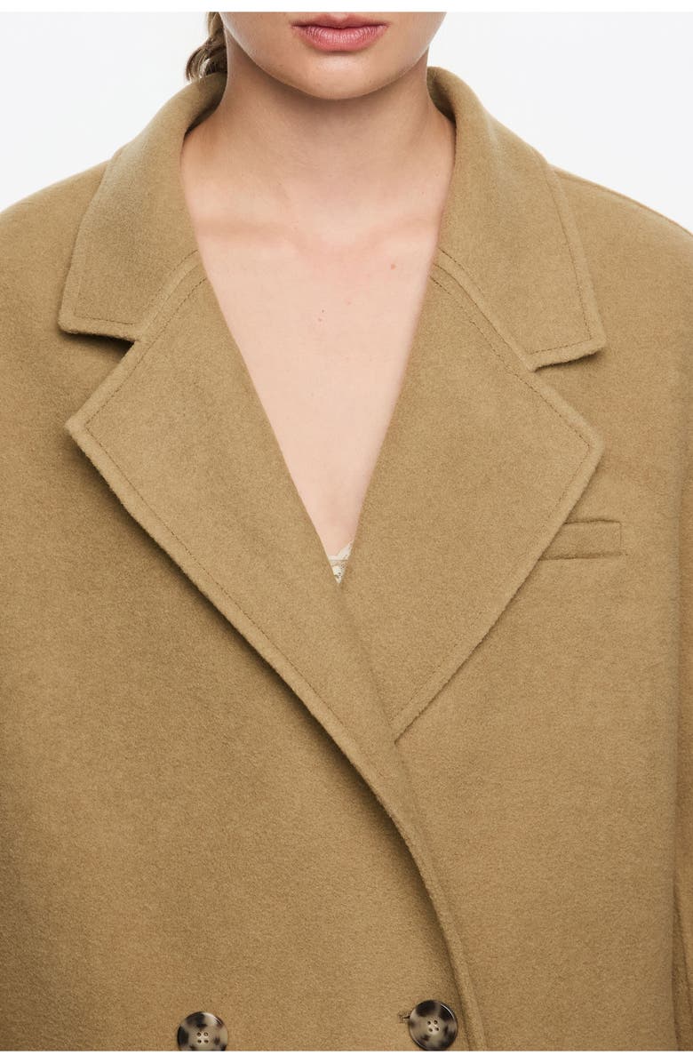 Bimba y Lola Double-Face Double-Breasted Jacket, Alternate, color, Light Khaki