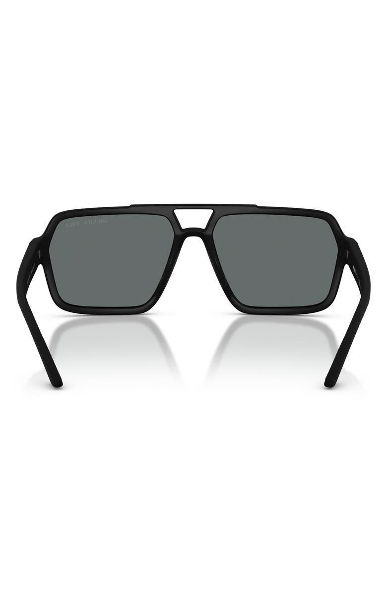 Prada Linea Rossa 59mm Polarized Pilot Sunglasses, Alternate, color,