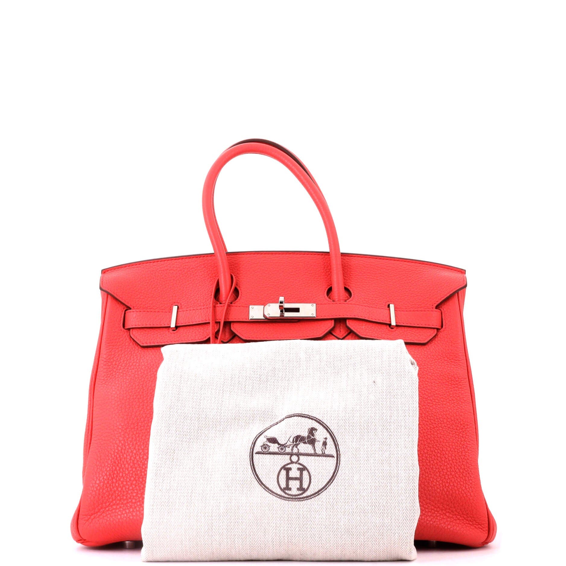 Pre-Owned Hermes Birkin Handbag Pink Clemence with Palladium Hardware 35, Alternate, color, Bougainvillier