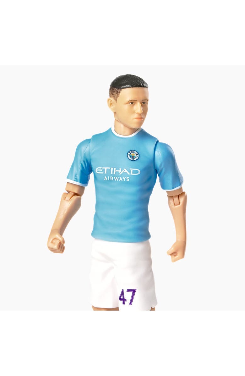 Banbo Toys SOCKERS Manchester City F.C. Phil Foden 8" Collectible Soccer Action Figure, Alternate, color, Blue