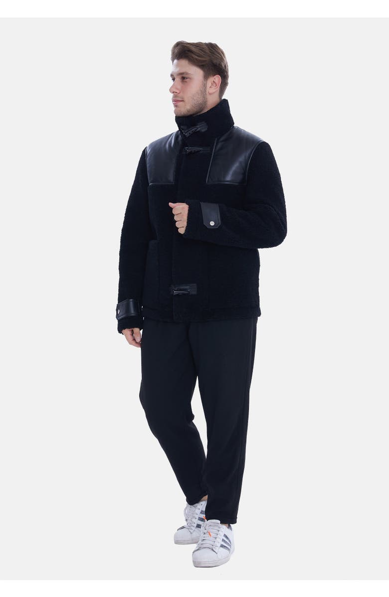 Furniq UK Vincent Sheepskin Jacket, Alternate, color, Black