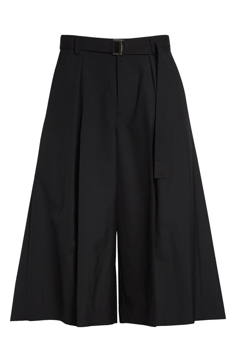 Sacai Belted Culottes, Main, color, Black