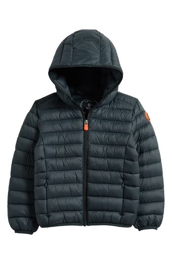 Save The Duck Kids' Dony Hooded Nylon Puffer Jacket In Multi