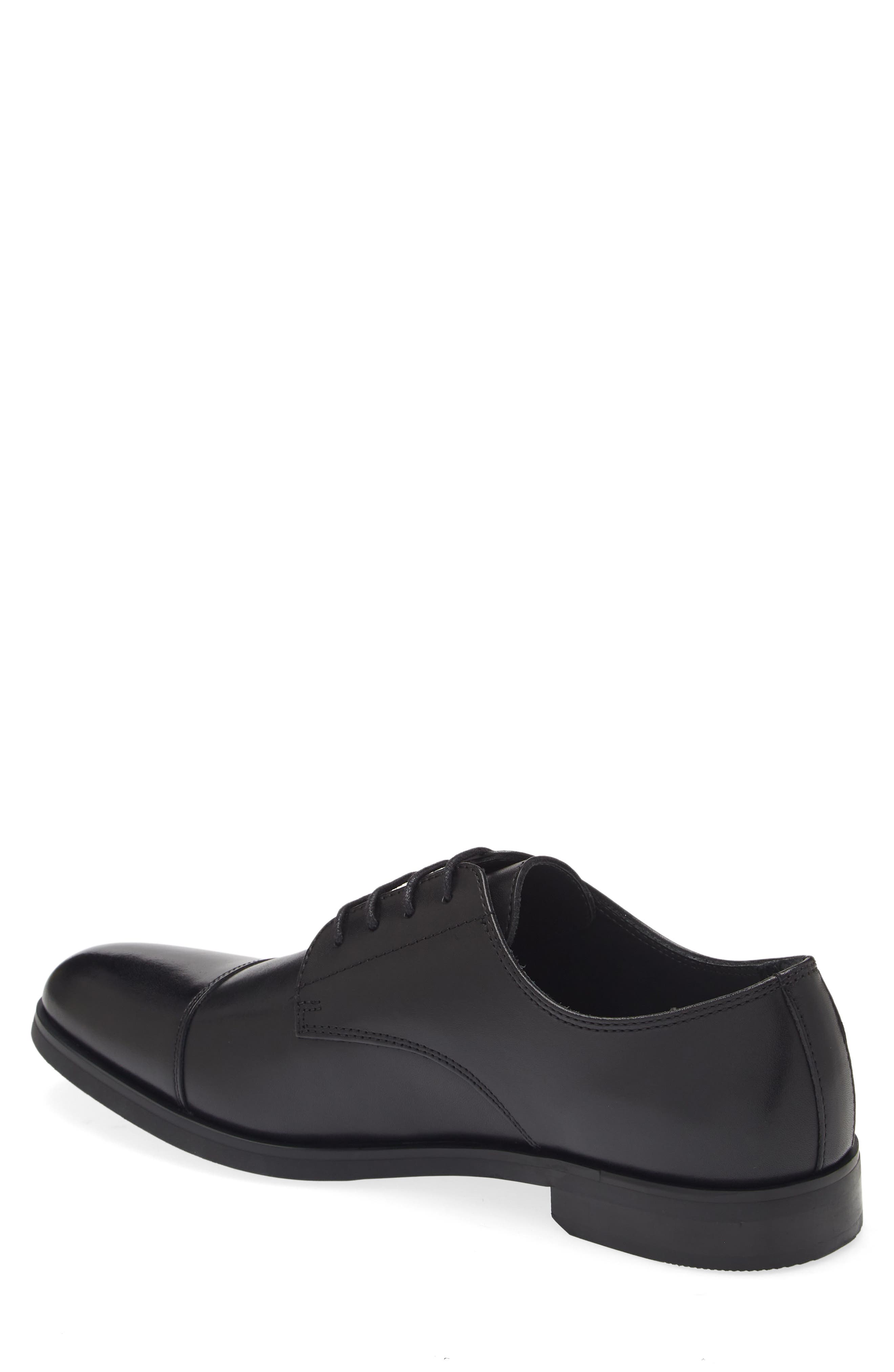 Nordstrom Elliott Cap Toe Lace-Up Derby, Alternate, color, Black
