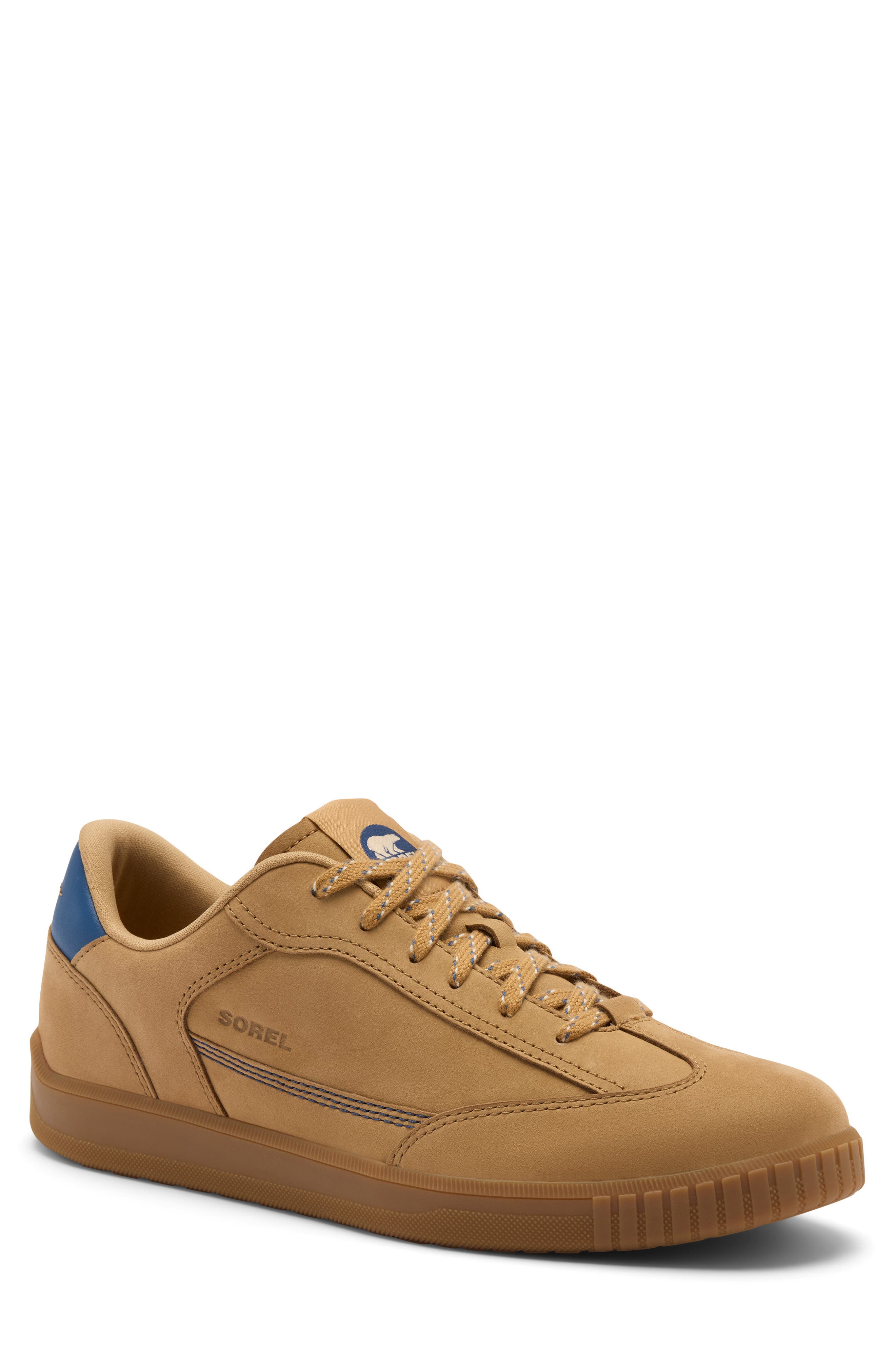 Ona Drift LX Leather Sneaker, Main, color, CARIBOU BUFF/ CARBON