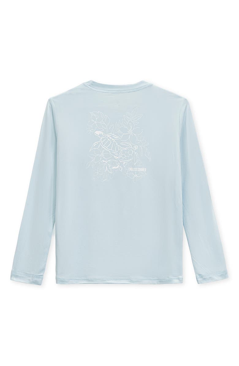 THE ENDLESS SUMMER Kids' Long Sleeve UPF 50+ Rashguard, Alternate, color, Light Blue