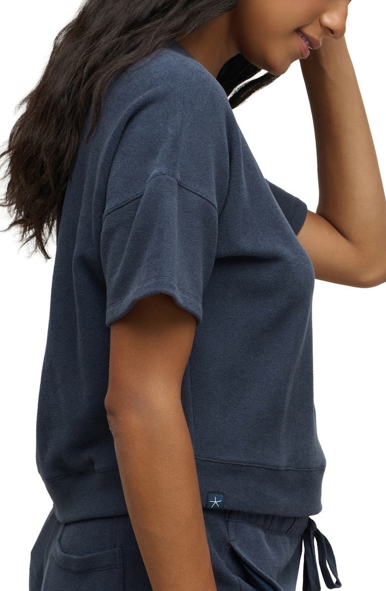 Barefoot Dreams<sup>®</sup> Brushed Fleece Short Sleeve Pullover, Alternate, color, 