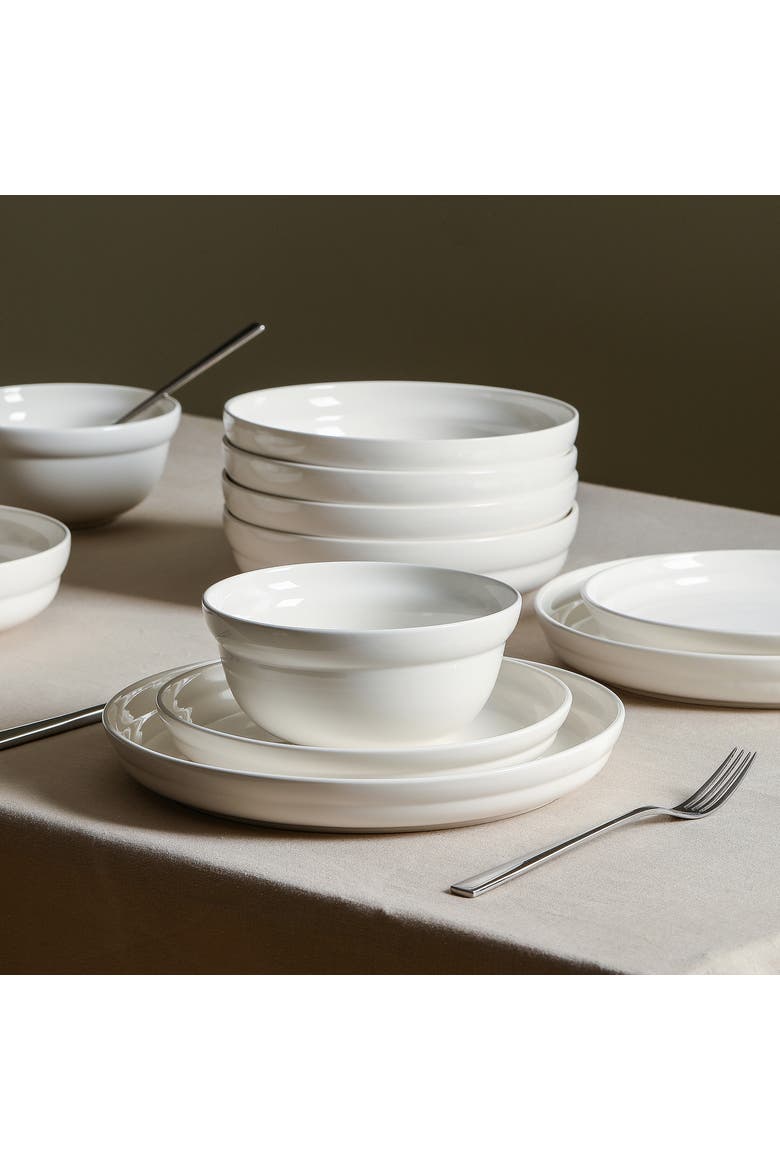Virtuo Porcelain 4-Piece Bowl Set, Alternate, color, White