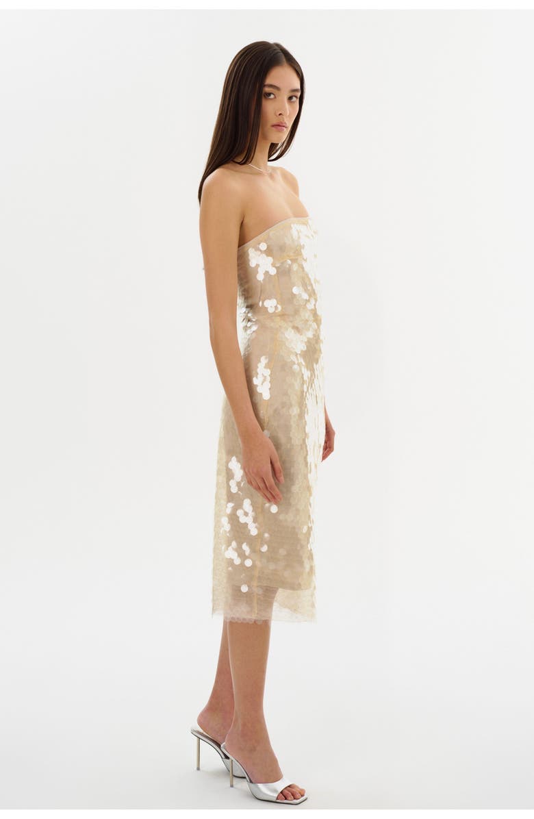LAMARQUE Derrica | Sequin Midi Dress, Alternate, color, Clear
