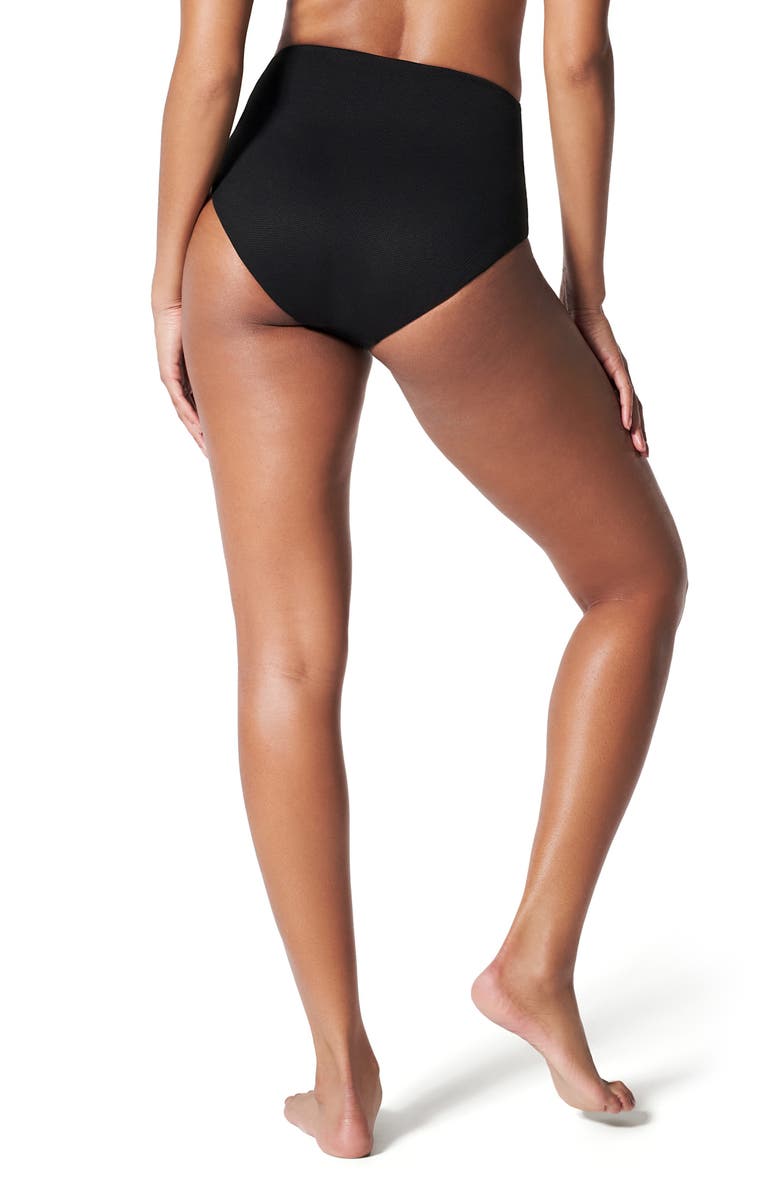 SPANX<sup>®</sup> Piqué High Waist Shaping Bikini Bottoms, Alternate, color,