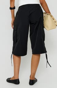 Princess Polly Hudsen Longline Nylon Cargo Shorts