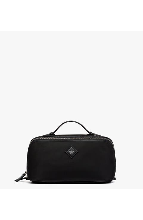 Medium Ottomar Toiletry Bag in ECONYL and Leather