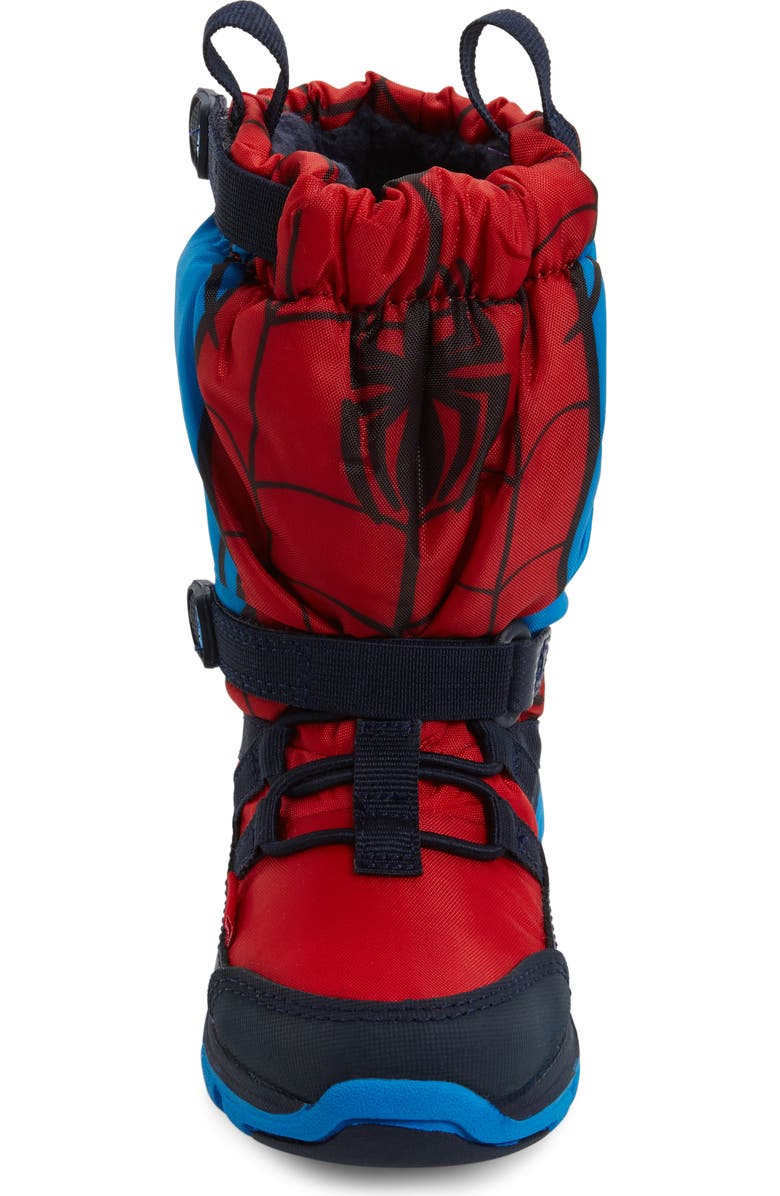 Stride Rite Made2Play<sup>®</sup> Spiderman Water Resistant Boot, Alternate, color,