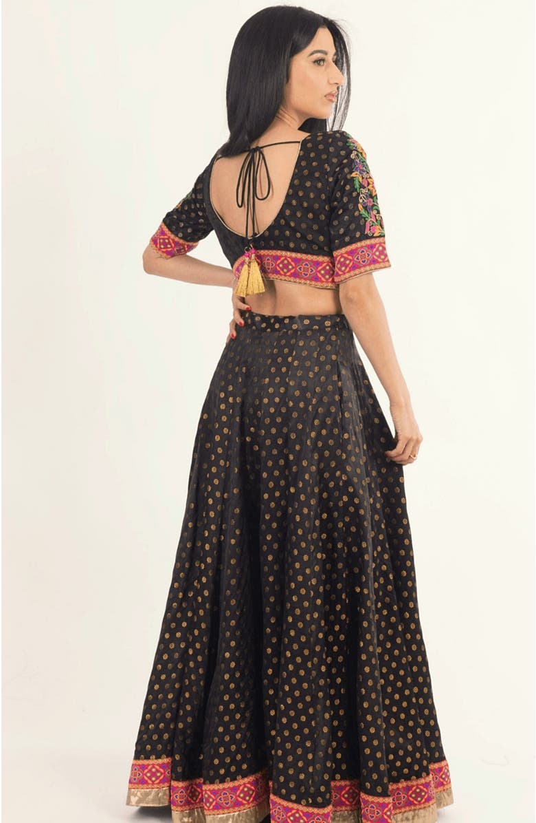 RAAS Endora Jacquard Silk Lehenga Choli, Alternate, color, 