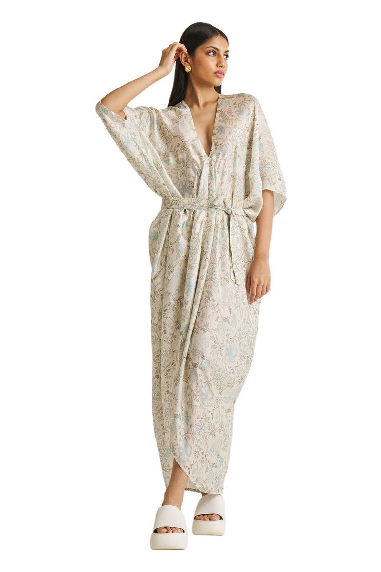 Silky Kaftan Dress, Main, color, Floral