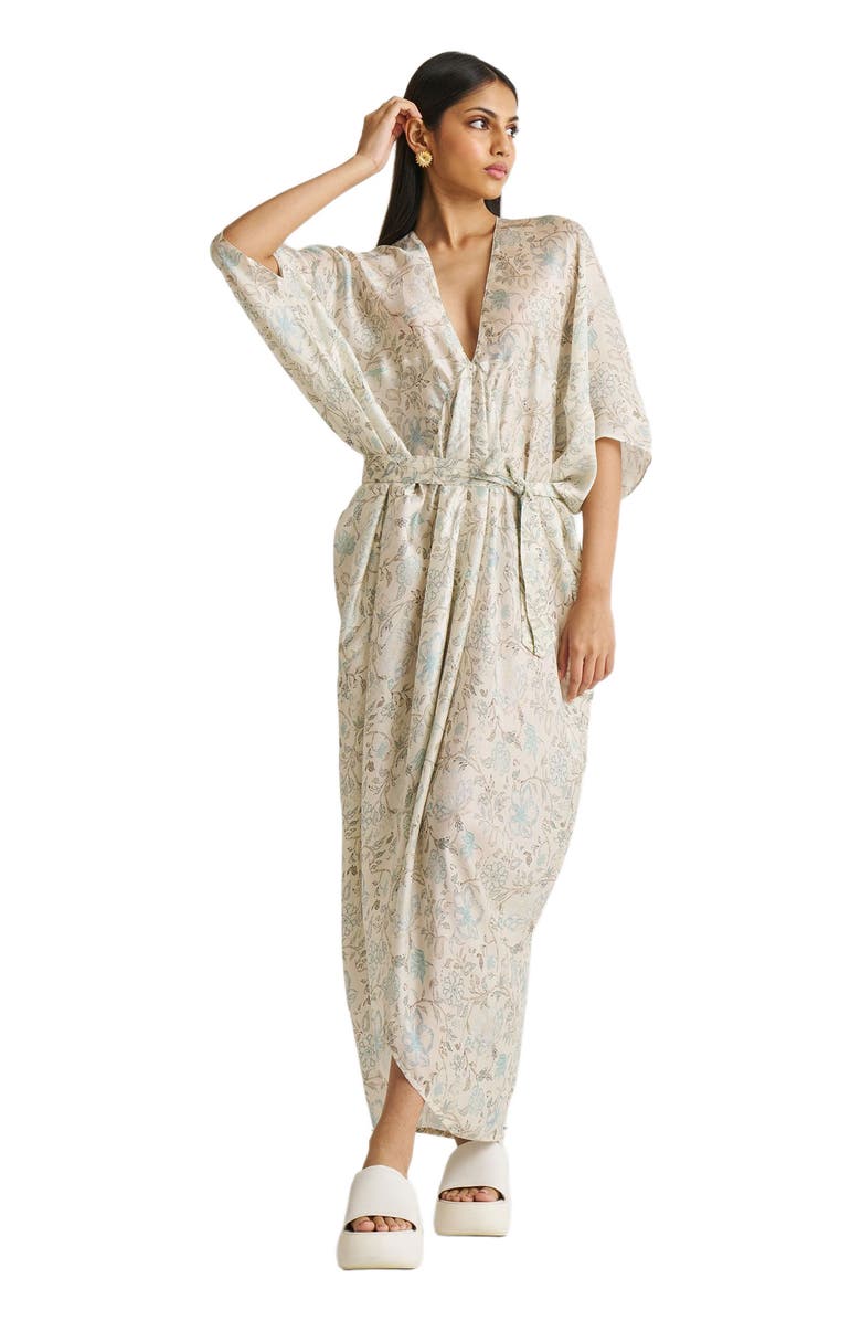 Reistor Silky Kaftan Dress, Main, color, 