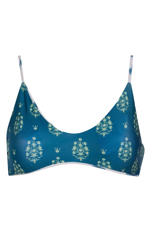 Maaji Liberties Reversible Bikini Top In Blue
