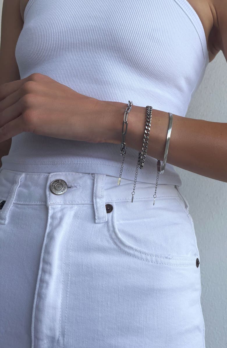 st. Moran Set of 3 Assorted Chain Bracelets, Alternate, color, Silver