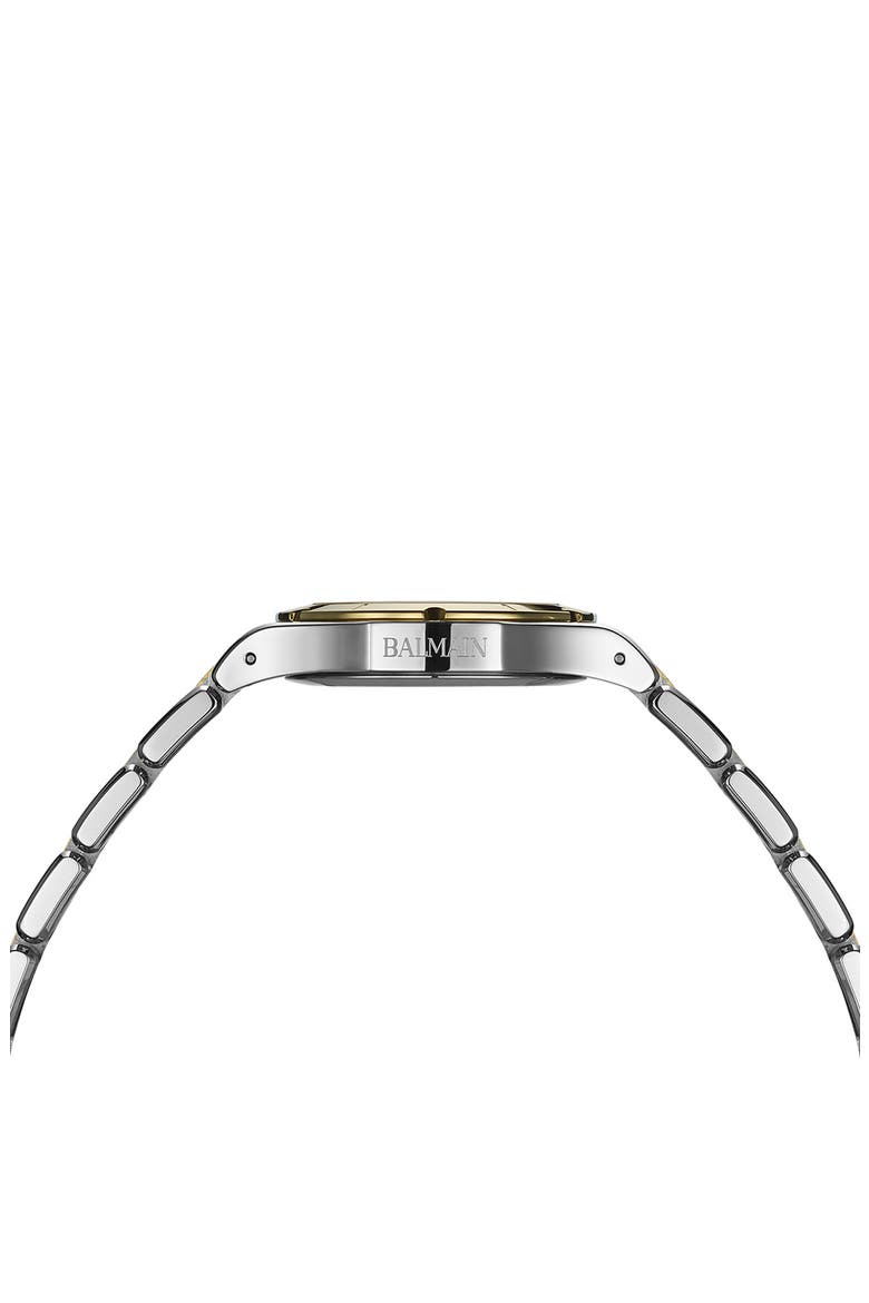 Be Balmain Moonphase Two-Tone Bracelet Watch, 33mm, Alternate, color, TWO TONE STEEL GOLD PVD