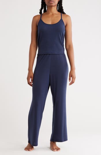 Abound Pointelle Knit Camisole Pajamas In Blue