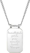 Mantra Beautiful Girl, You Can Do Hard Things - Necklace