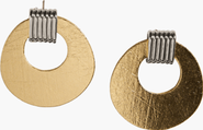 Nickel & Suede Vintage Evan Earrings