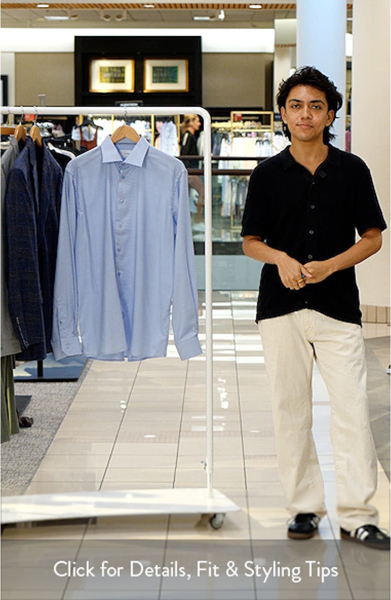 Contemporary Fit Semisolid Cotton Dress Shirt, sales video thumbnail