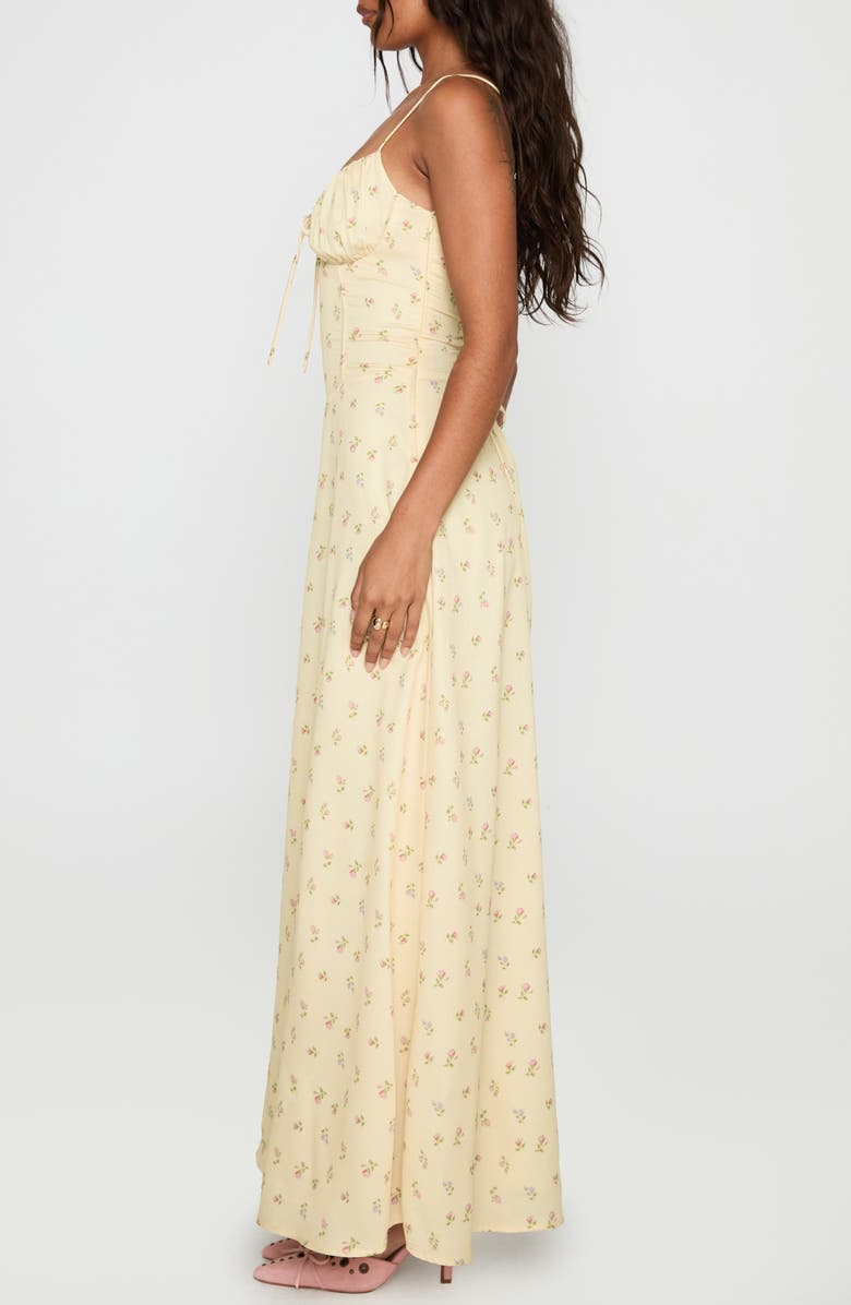 Princess Polly Floral Print Maxi Dress, Alternate, color, Yellow Floral