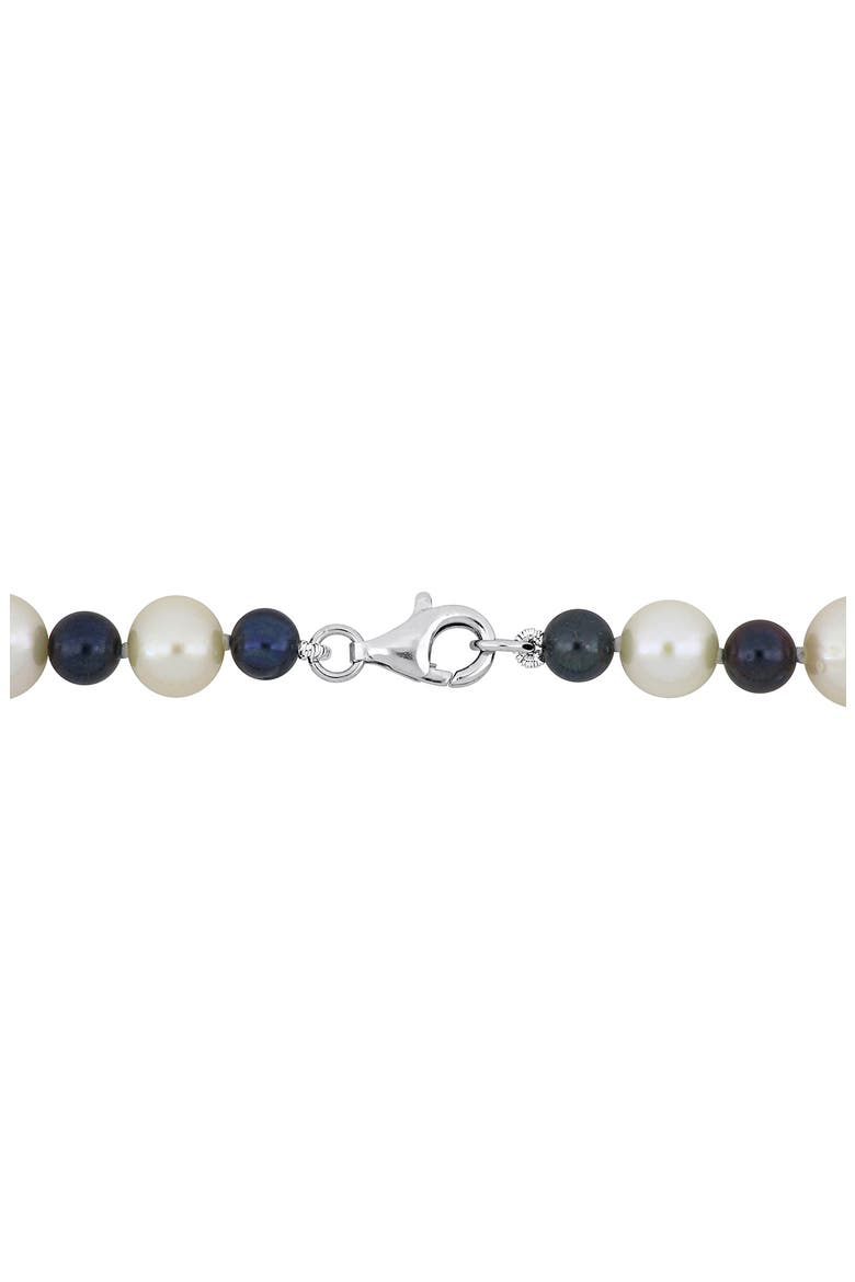 Men's 5–7.5mm Multicolor Freshwater Pearl Necklace, Alternate, color, IVORY BLACK MULTI