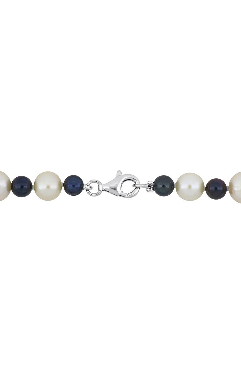 DELMAR Men's 5–7.5mm Multicolor Freshwater Pearl Necklace, Alternate, color, Ivory Black Multi