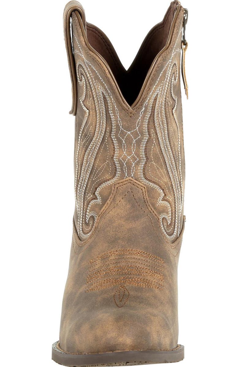 DURANGO Women's Distressed Shortie Western Boot, Alternate, color, Driftwood