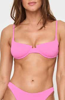 LSPACE Belle Underwire Pucker Textured Bikini Top