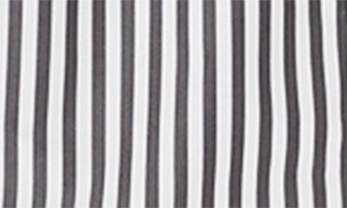 Sportmax Front Dart Striped Dress With Flared Hem In Black