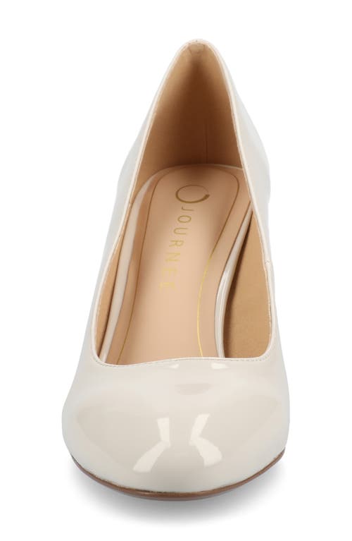 Shop Journee Collection Seraphina Pump In Patent/bone