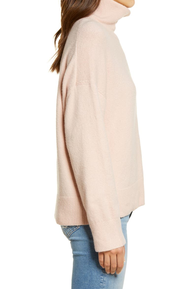 Turtleneck Sweater, Alternate, color, PINK SMOKE