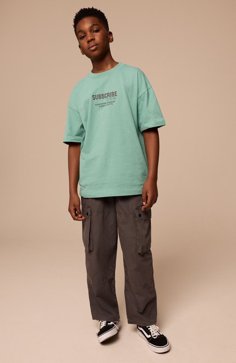 NEXT Kids' Cotton Twill Cargo Shorts, Alternate, color, Grey