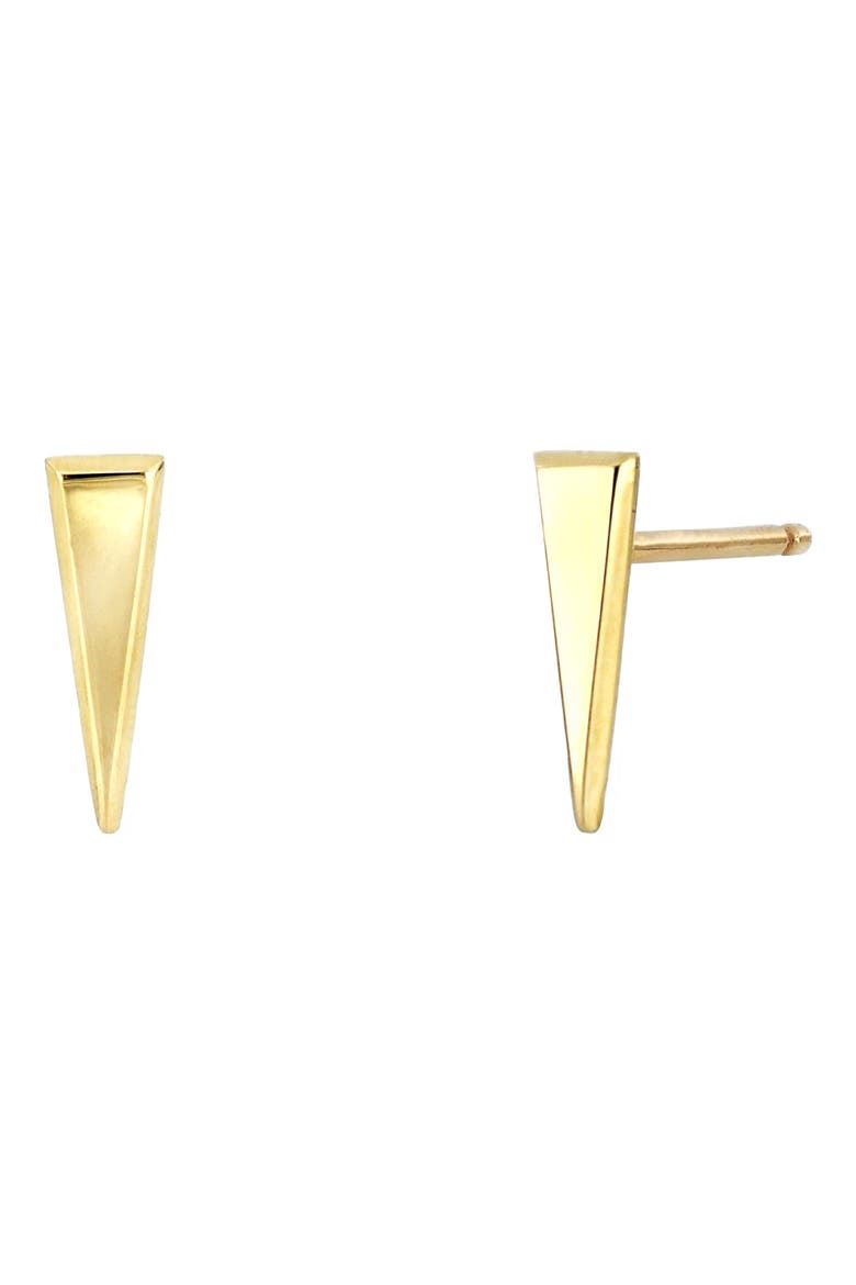 14K Gold Triangle Stud Earrings   (Nordstrom Exclusive), Main, color, YELLOW GOLD