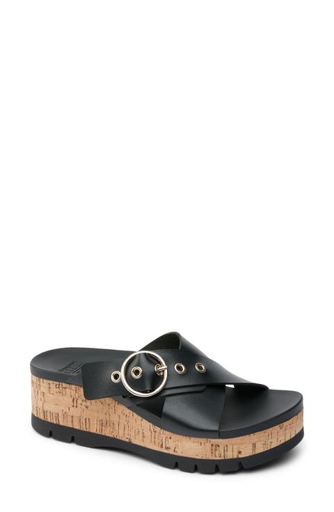 Vista Higher Gia Platform Wedge Slide Sandal (Women)