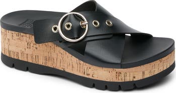 Vista Higher Gia Platform Wedge Slide Sandal