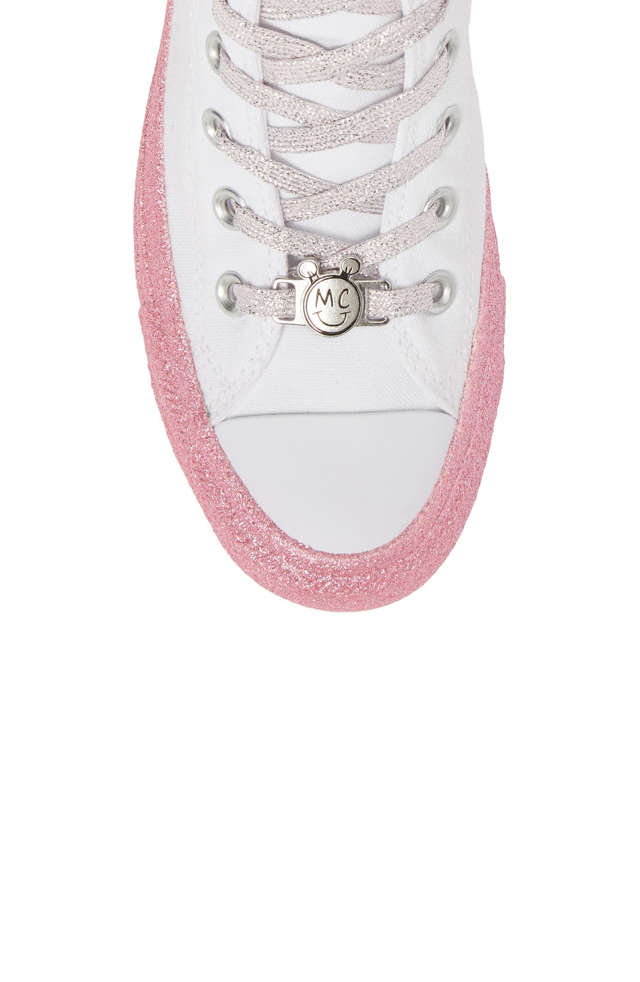 Converse x Miley Cyrus Chuck Taylor All Star Glitter High Top Sneaker, Alternate, color, 