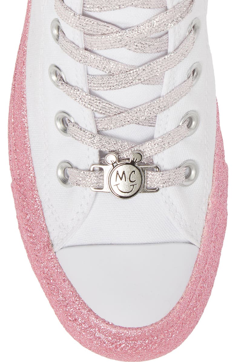 Converse x Miley Cyrus Chuck Taylor All Star Glitter High Top Sneaker, Alternate, color,