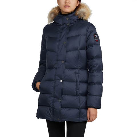 Roxy Quilted Puffer with Detachable Faux Fur Trim