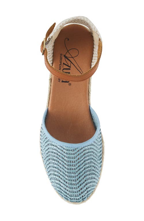 Azura By Spring Step Lia Espadrille Wedge Sandal In Sky Blue
