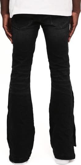 Crystal Side Snap Flare Jeans