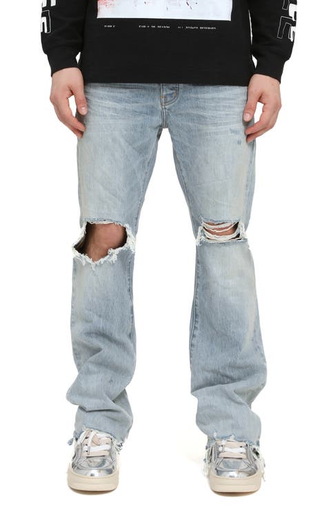 Lucca Ripped Knee Fade Bootcut Jeans