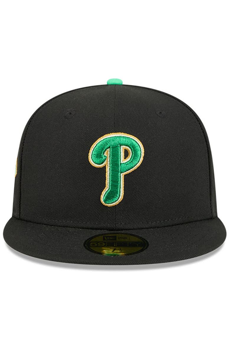New Era Men's New Era  Black Philadelphia Phillies 2026 St. Patrick's Day 59FIFTY Fitted Hat, Alternate, color, Black
