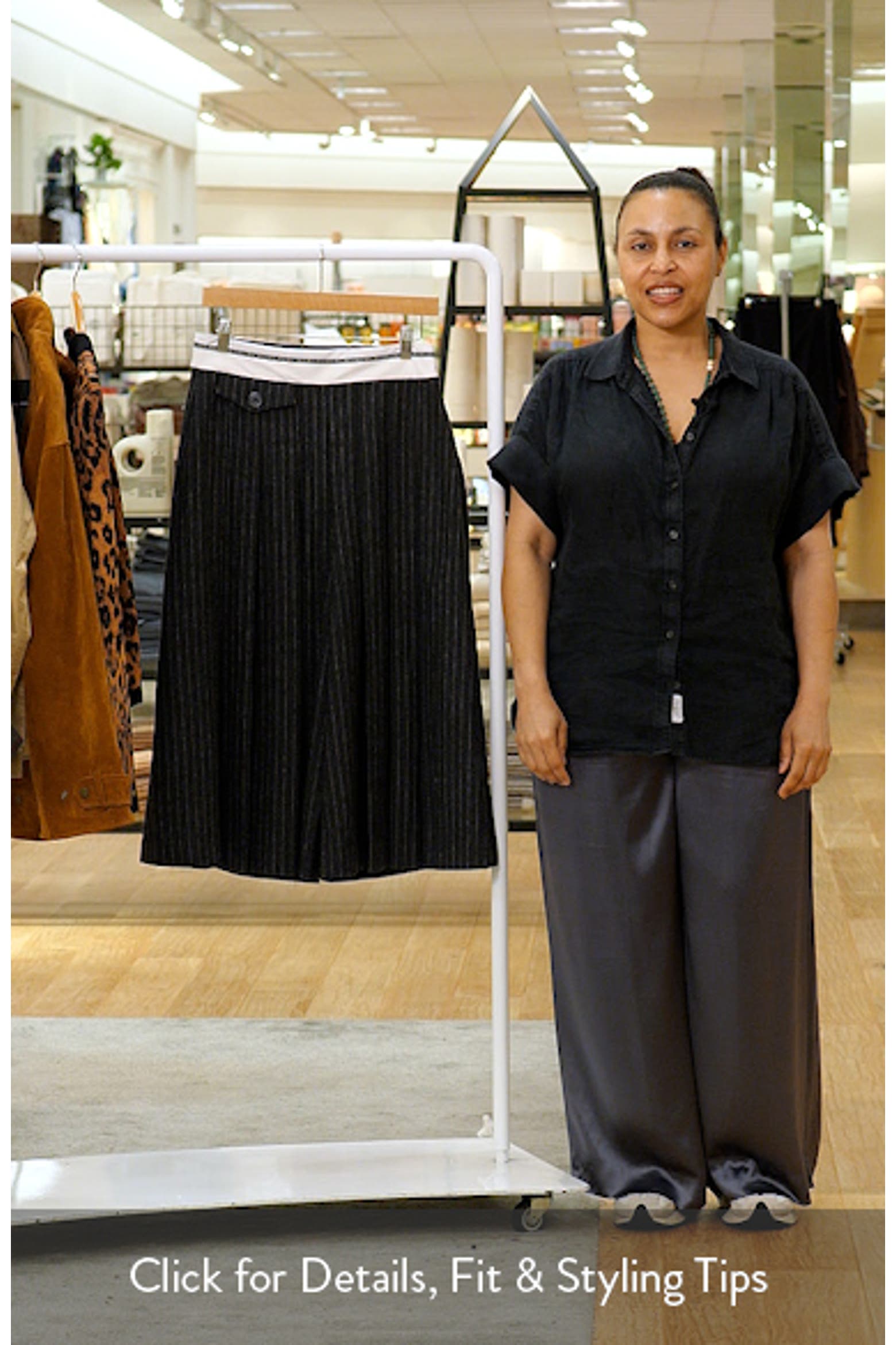 Sea Sharp Code Sea NY Johanna Pinstripe Culottes (Women) | Nordstrom